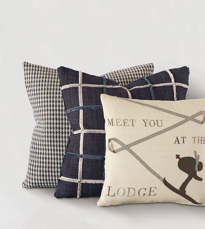 Lodge Burlap Decorative Pillow