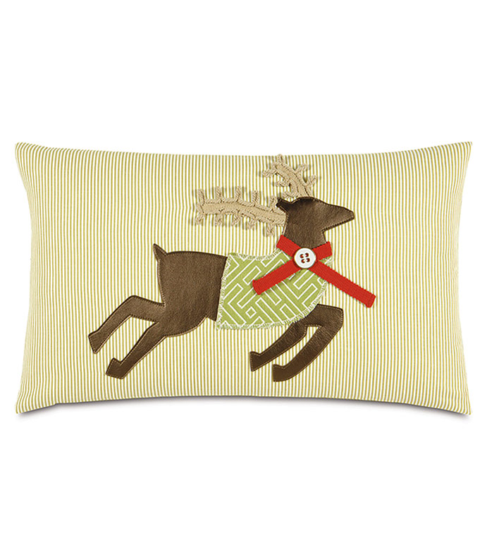 Jingle Reindeer Decorative Pillow