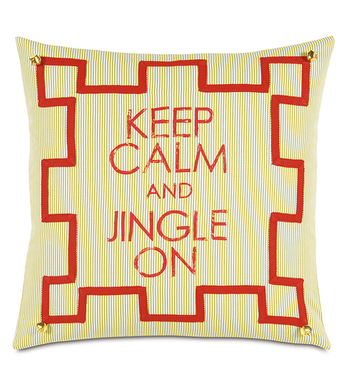Jingle Blockprinted Decorative Pillow