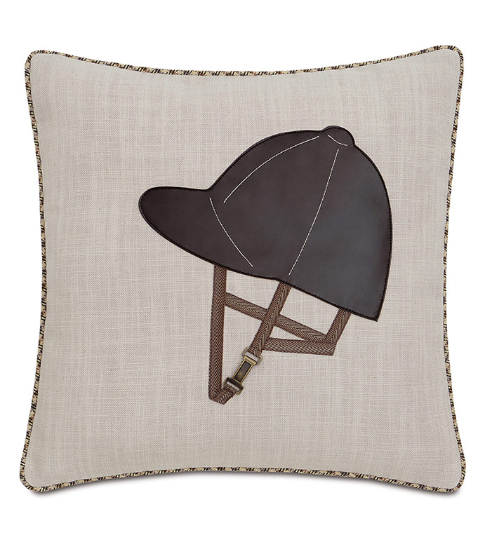 Equestrian Helmet Decorative Pillow