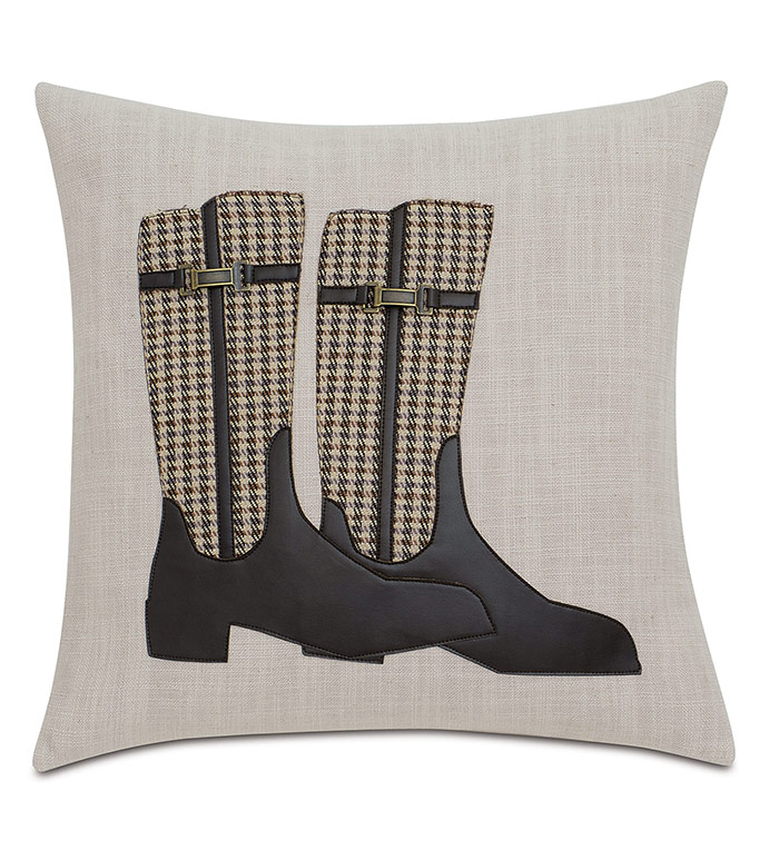 Equestrian Boots Decorative Pillow