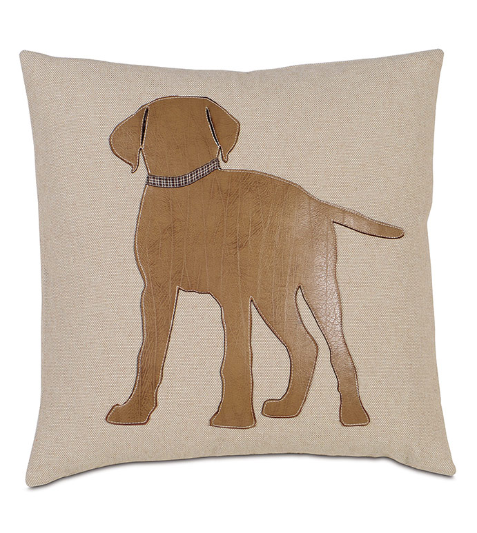 Pup Applique Decorative Pillow