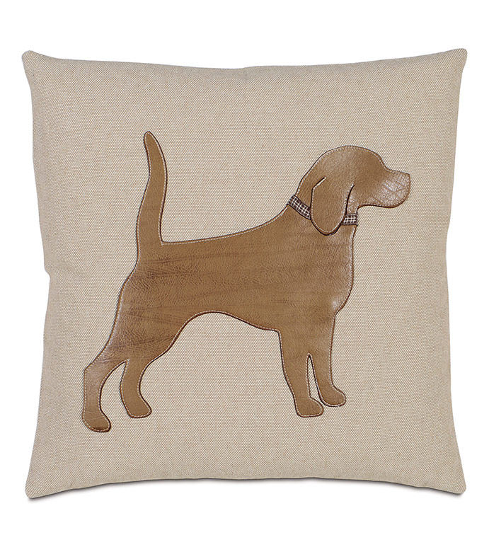 Labrador Applique Decorative Pillow