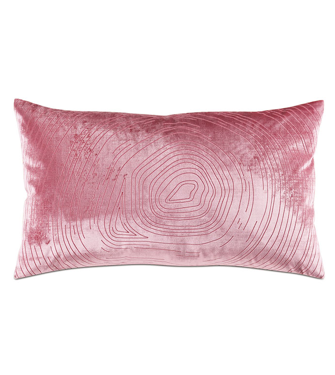 Geode Lasercut Decorative Pillow in Rose Quartz