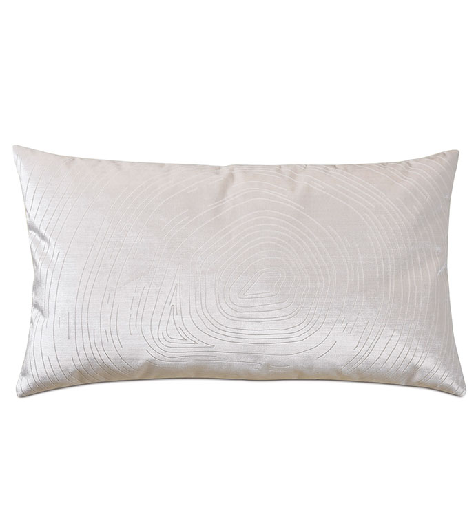 Geode Lasercut Decorative Pillow in Snow
