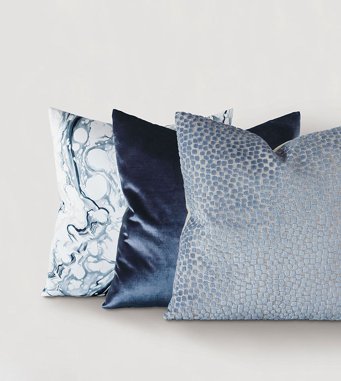 Geode Velvet Decorative Pillow in Midnight
