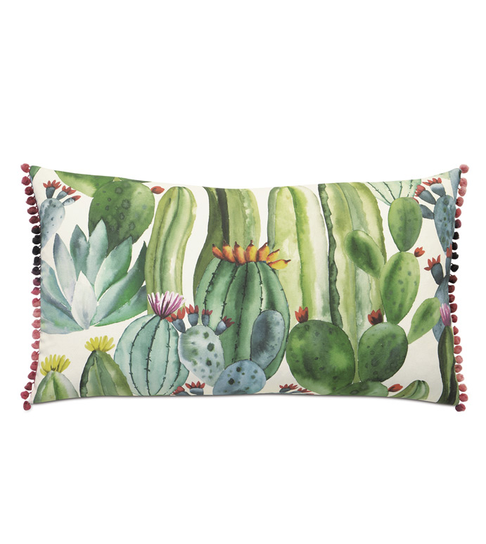 Cactus Pom Pom Decorative Pillow