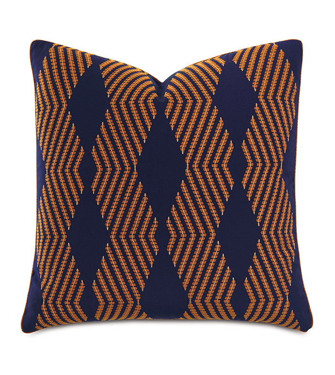 Ladue Geometric Accent Pillow In Indigo