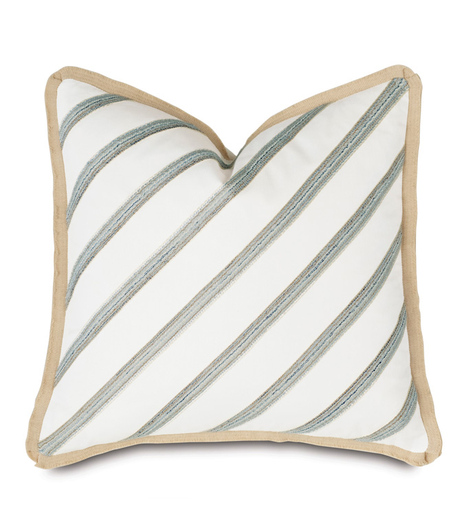Brentwood Diagonal Trim Decorative Pillow