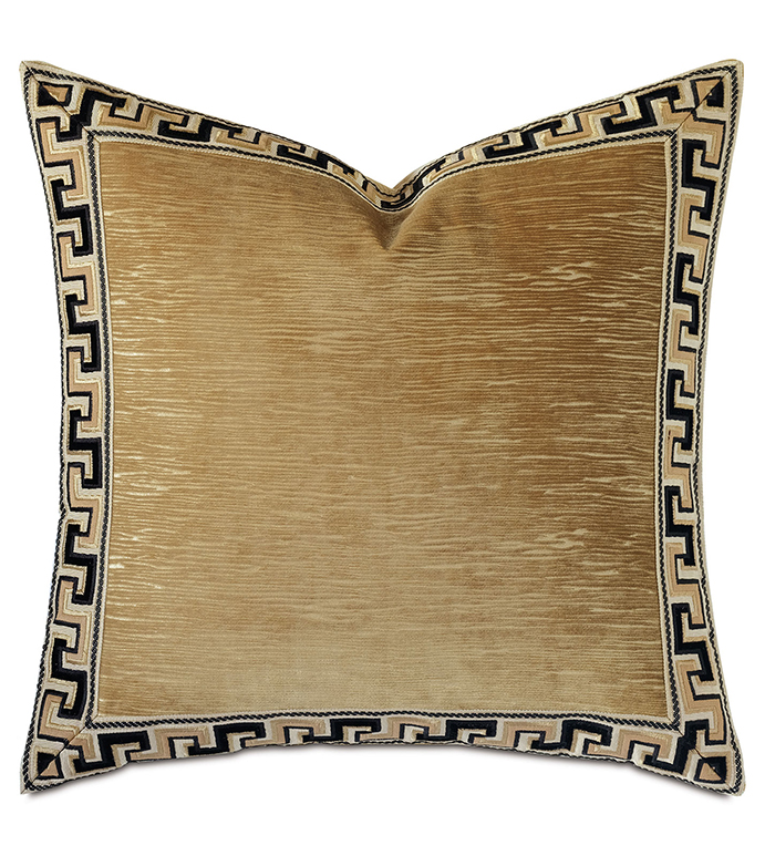Greek Border/Key/ Scroll Cream And Gold versace Border Pillow Throw Cover 18” 
