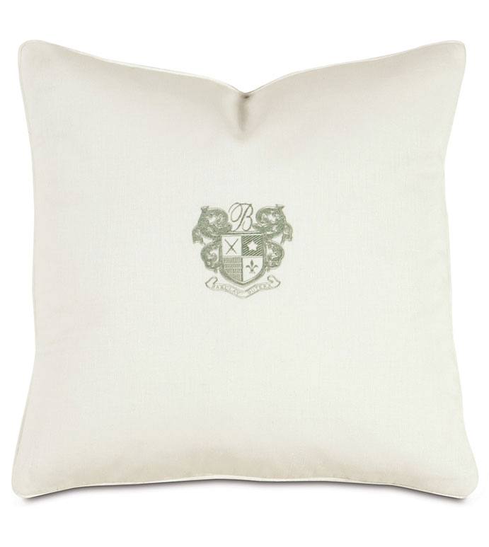 Bel Air Embroidered Decorative Pillow In Mint