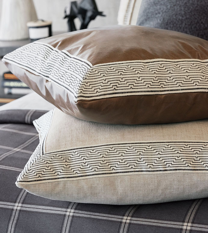 Carmel Leather Decorative Pillow