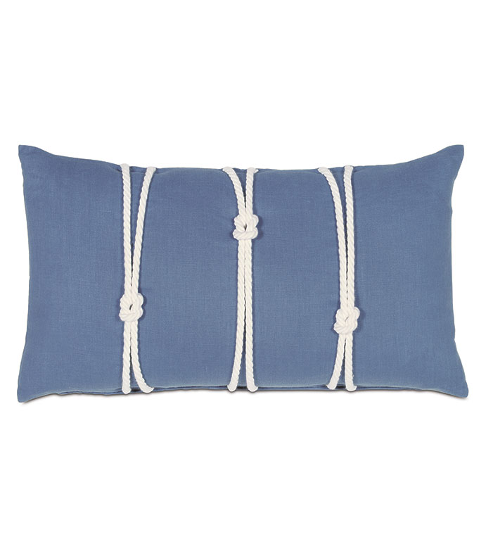 Maritime Bolster In Blue With Knot