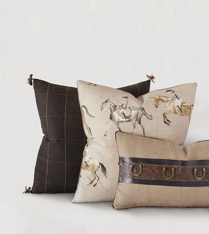 Jockey Equestrian Decorative Pillow