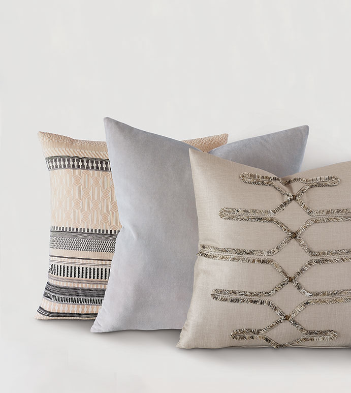Plush Velvet Decorative Pillow In Dove
