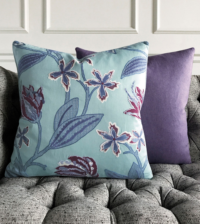Vincent Textured Decorative Pillow In Lilac