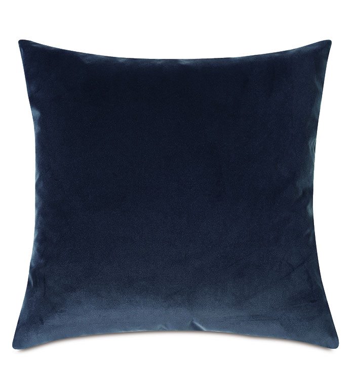 Plush Velvet Decorative Pillow In Denim