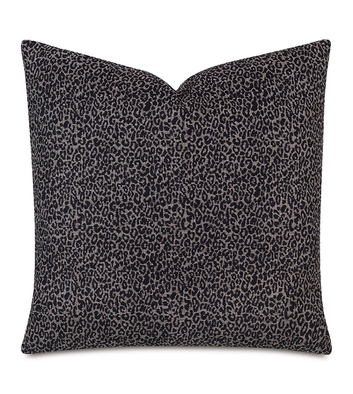 Lynx Animal Print Decorative Pillow In Onyx