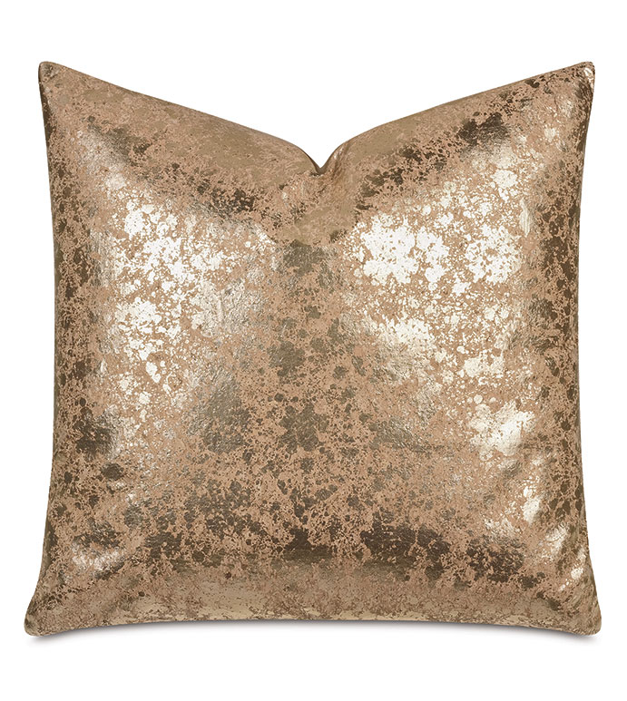 Sessile Metallic Decorative Pillow In Copper