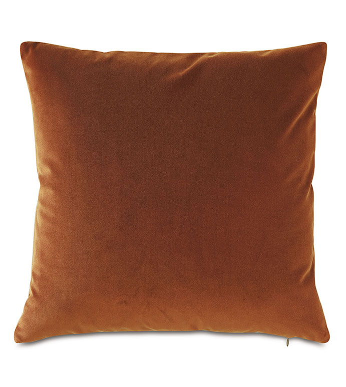 Tudor Leather Decorative Pillow in Cognac
