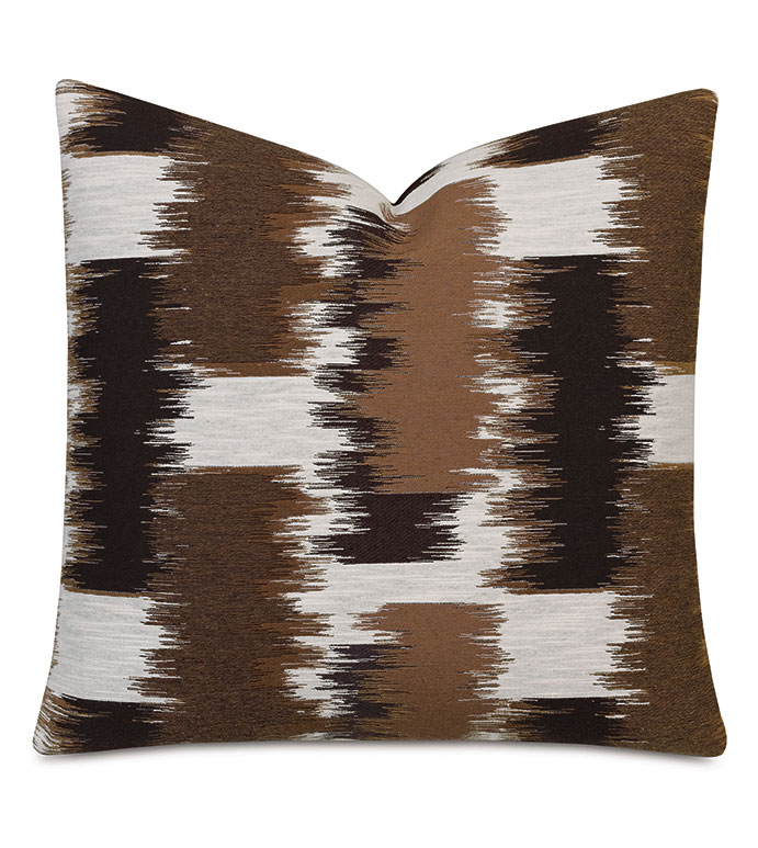 Shea Woven Decorative Pillow in Chocolate
