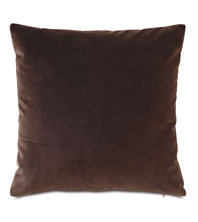 Tudor Leather Decorative Pillow In Cocoa