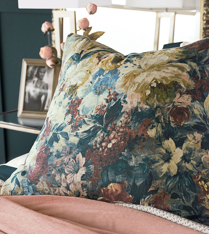 Herald Floral Decorative Pillow