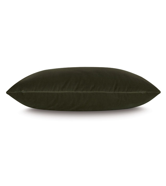 Uma Velvet Decorative Pillow In Olive Green