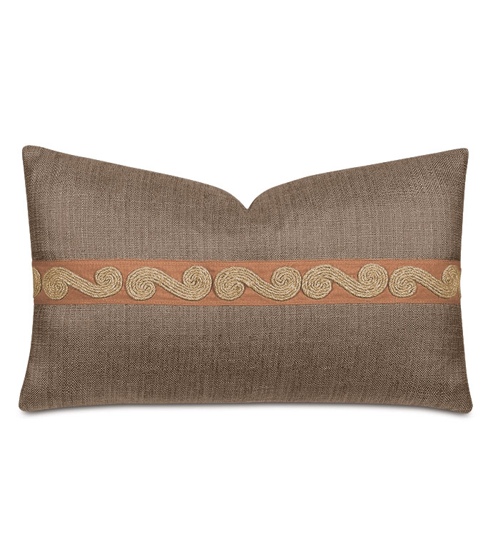 Salazar Jute Twist Decorative Pillow in Mocha