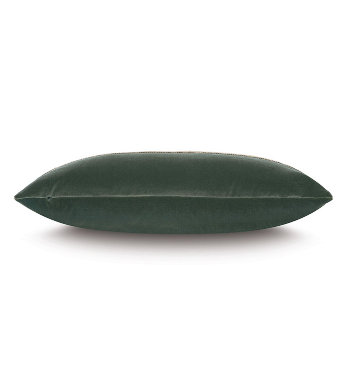Uma Metallic Border Decorative Pillow  in Pine