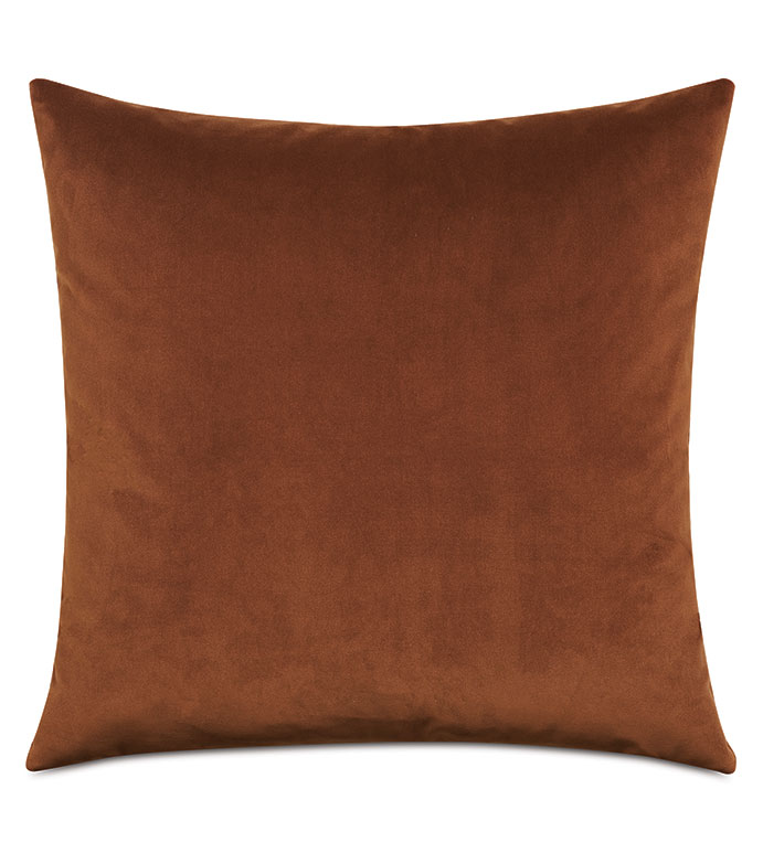 Uma Multicolored Border Decorative Pillow  in Orange