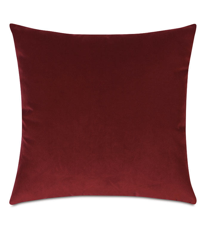 Uma Velvet Decorative Pillow in Scarlet