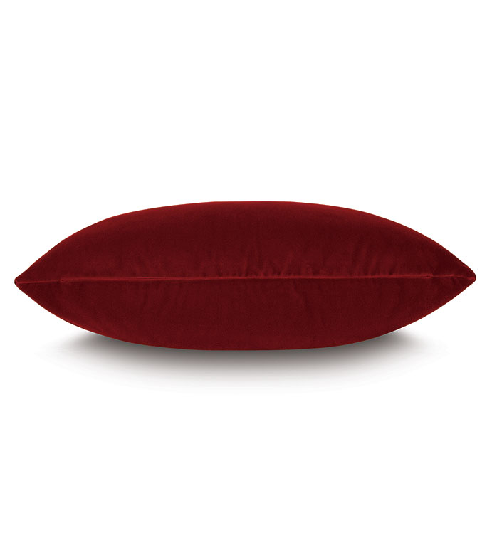 Uma Velvet Decorative Pillow in Scarlet