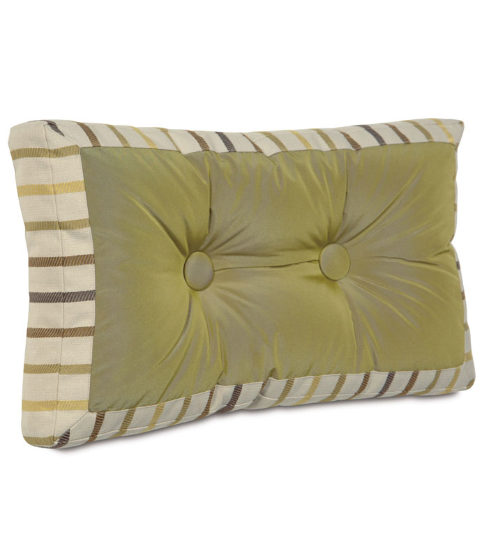 Freda Chartreuse Mitered & Tufted