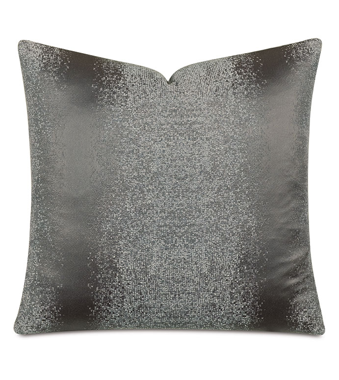 Flurry Glitter Decorative Pillow in Steel
