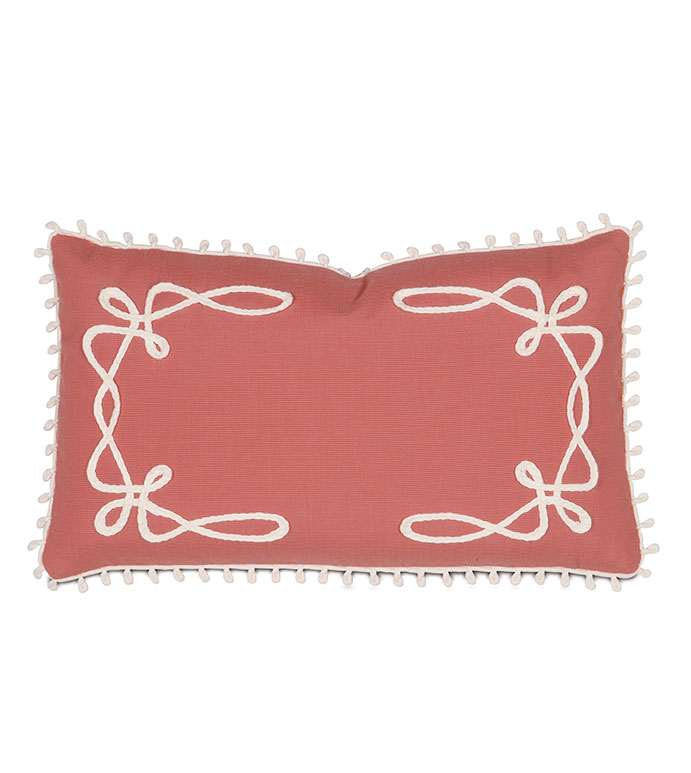 Palmsicle Loop Trim Decorative Pillow