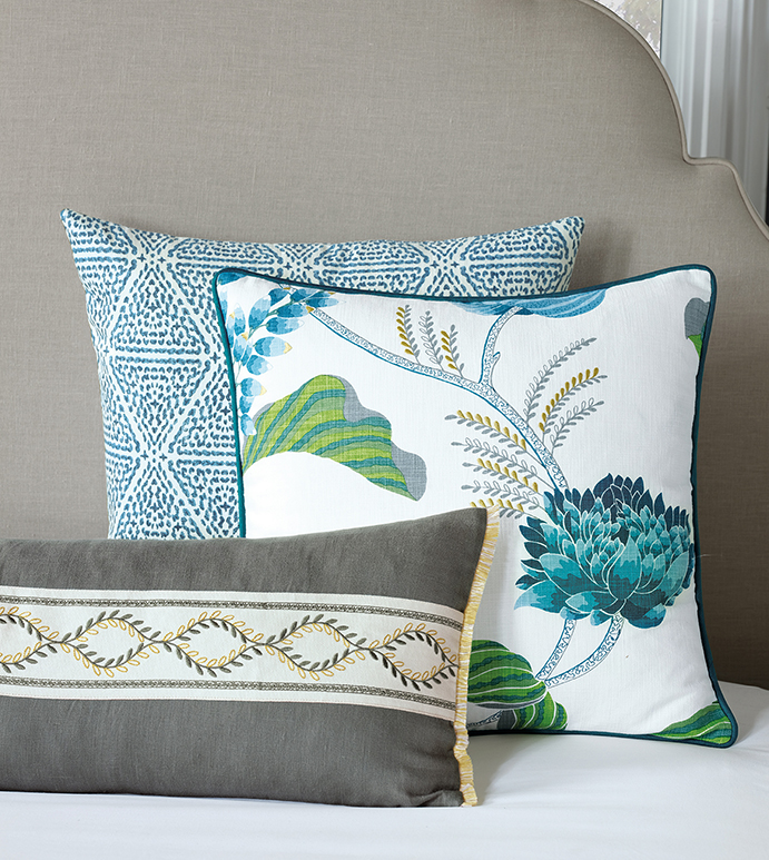 Clementine Embroidered Decorative Pillow