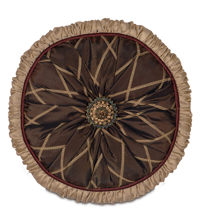 Emmit Cocoa Round Tufted