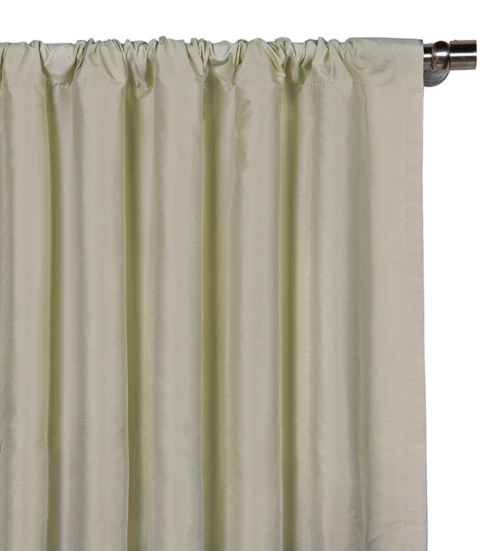 Edris Faux Silk Curtain Panel in Mist