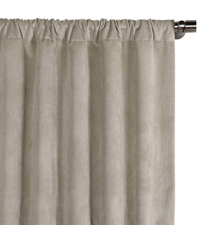 Nellis Velvet Curtain Panel in Dove
