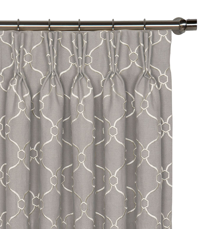Theodore Silver Curtain Panel