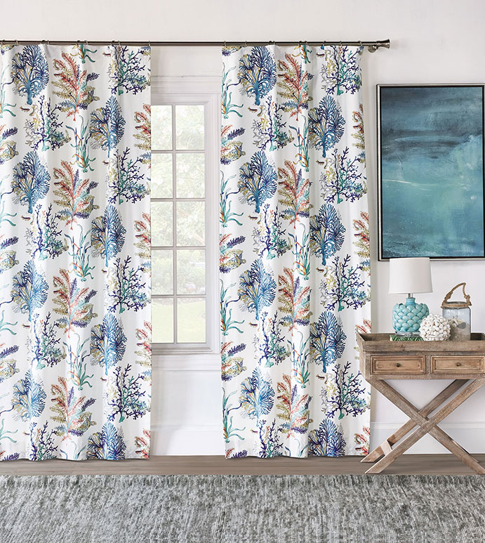 Castaway Coral Reef Curtain Panel