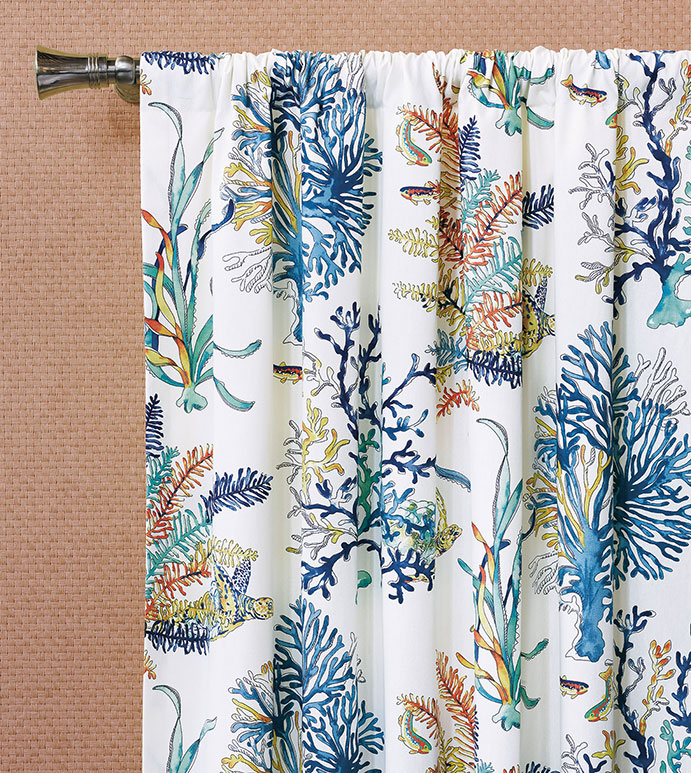 Castaway Coral Reef Curtain Panel