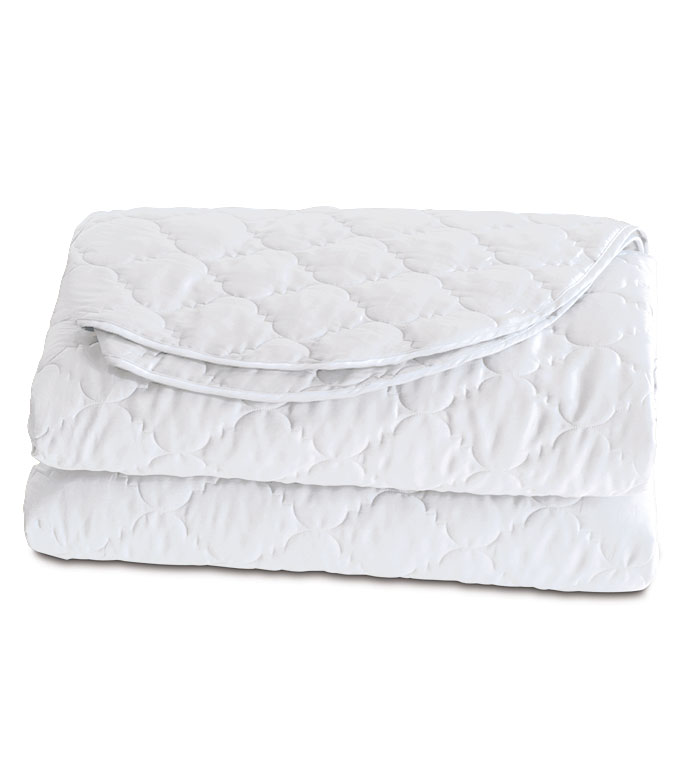 Viola Quilted Coverlet in White