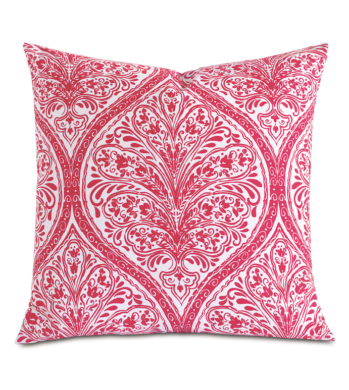 Adelle Percale Decorative Pillow In Sorbet