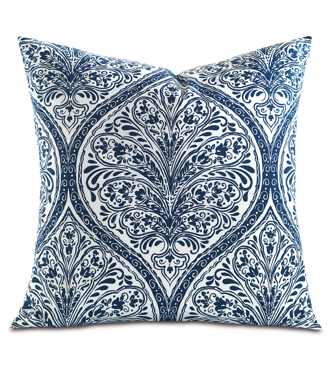Adelle Percale Decorative Pillow In Marine