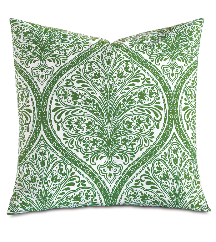 Adelle Percale Decorative Pillow In Grass