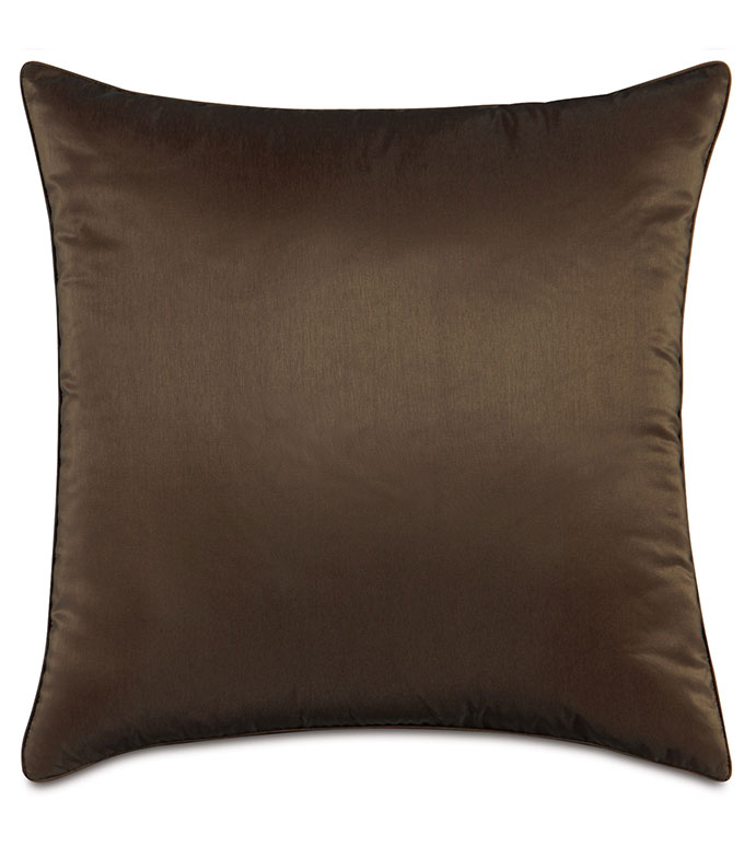 Freda Taffeta Decorative Pillow in Chocolate