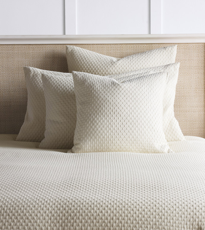 Tegan Matelasse Decorative Pillow In Ivory