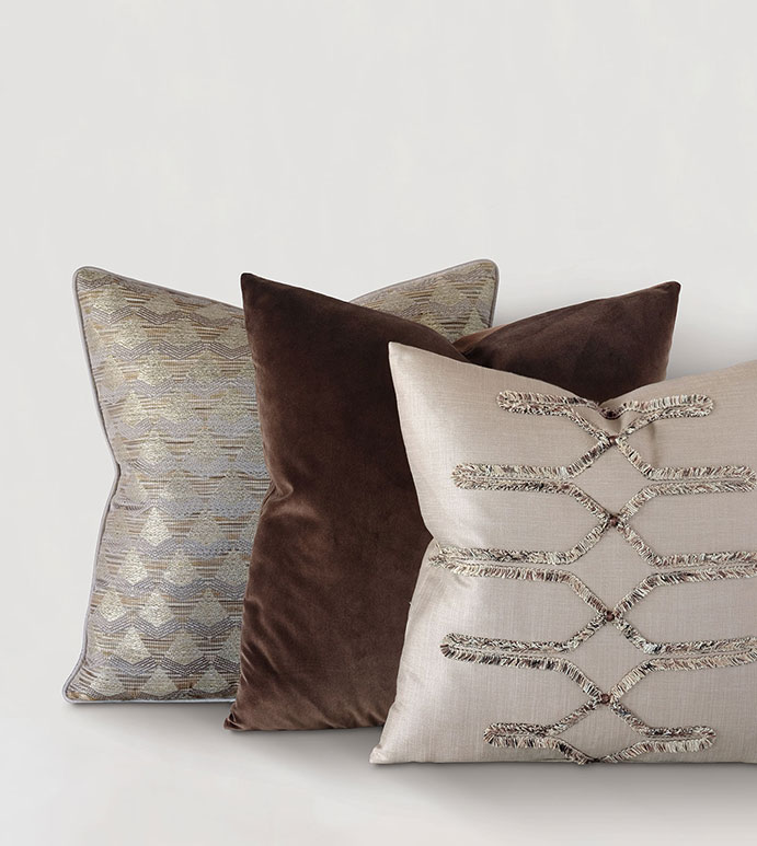 Teryn Brush Fringe Decorative Pillow